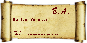 Bertan Amadea névjegykártya